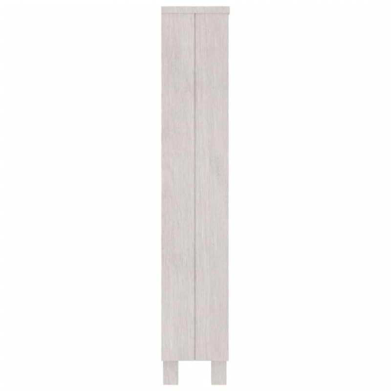Półka na CD HAMAR, biała, 45x18x100 cm, lite drewno sosnowe