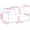 Zestaw Sof 2 pcs Niebieski 196 x 82 x 85 cm tkanina