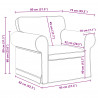 Zestaw Sof 2 pcs Ciemnoszary 245 x 82 x 80 cm tkanina