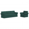Zestaw Sof 2 pcs Ciemna zieleń 245 x 82 x 80 cm tkanina