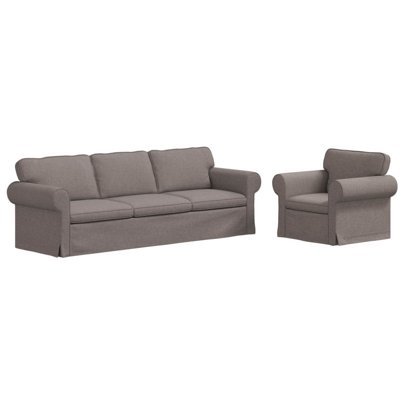 Zestaw Sof 2 pcs Ciemnoszary 245 x 82 x 80 cm tkanina