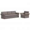 Zestaw Sof 2 pcs Ciemnoszary 245 x 82 x 80 cm tkanina