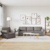 Zestaw Sof 2 pcs Ciemnoszary 245 x 82 x 80 cm tkanina