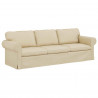 Zestaw Sof 2 pcs Kremowy 245 x 82 x 80 cm tkanina