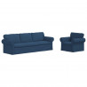 Zestaw Sof 2 pcs Niebieski 245 x 82 x 80 cm tkanina