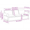Zestaw Sof 2 pcs Niebieski 245 x 82 x 80 cm tkanina