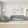 Zestaw Sof 2 pcs Jasnoszary 228 x 78 x 80 cm Aksamit