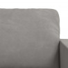 Zestaw Sof 2 pcs Jasnoszary 228 x 78 x 80 cm Aksamit
