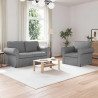 Zestaw Sof 2 pcs Jasnoszary 155 x 82 x 80 cm tkanina