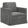 Zestaw Sof 2 pcs Ciemnoszary 228 x 78 x 80 cm Aksamit