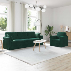 Zestaw Sof 2 pcs Ciemna zieleń 228 x 78 x 80 cm Aksamit