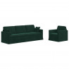 Zestaw Sof 2 pcs Ciemna zieleń 228 x 78 x 80 cm Aksamit