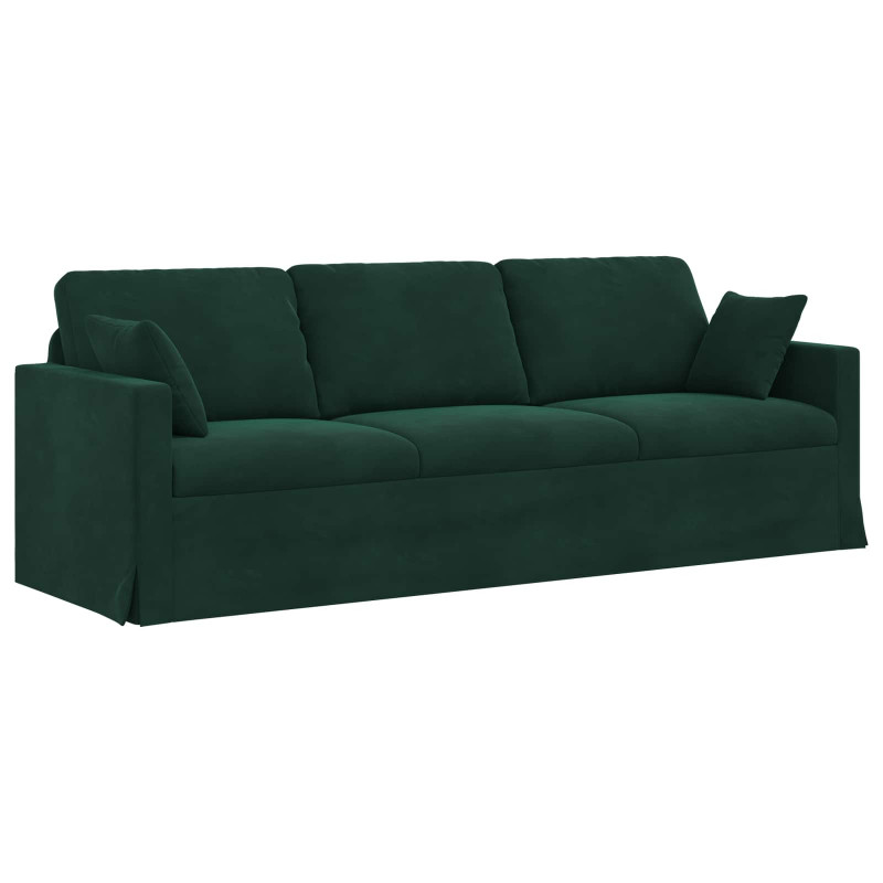 Zestaw Sof 2 pcs Ciemna zieleń 228 x 78 x 80 cm Aksamit