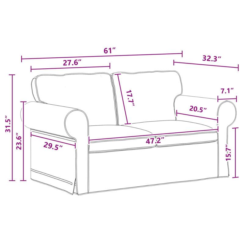 Zestaw Sof 2 pcs Ciemnoszary 155 x 82 x 80 cm tkanina