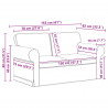 Zestaw Sof 2 pcs Ciemnoszary 155 x 82 x 80 cm tkanina