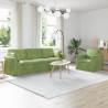 Zestaw Sof 2 pcs Jasnozielony 228 x 78 x 80 cm Aksamit