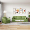 Zestaw Sof 2 pcs Jasnozielony 228 x 78 x 80 cm Aksamit