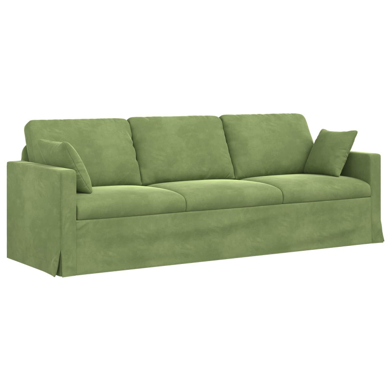 Zestaw Sof 2 pcs Jasnozielony 228 x 78 x 80 cm Aksamit