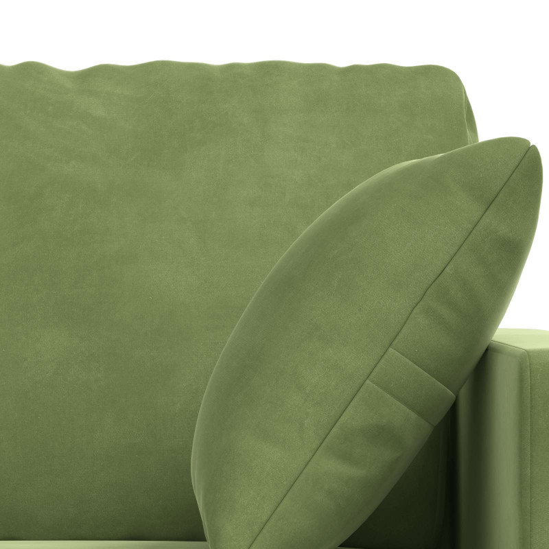 Zestaw Sof 2 pcs Jasnozielony 228 x 78 x 80 cm Aksamit