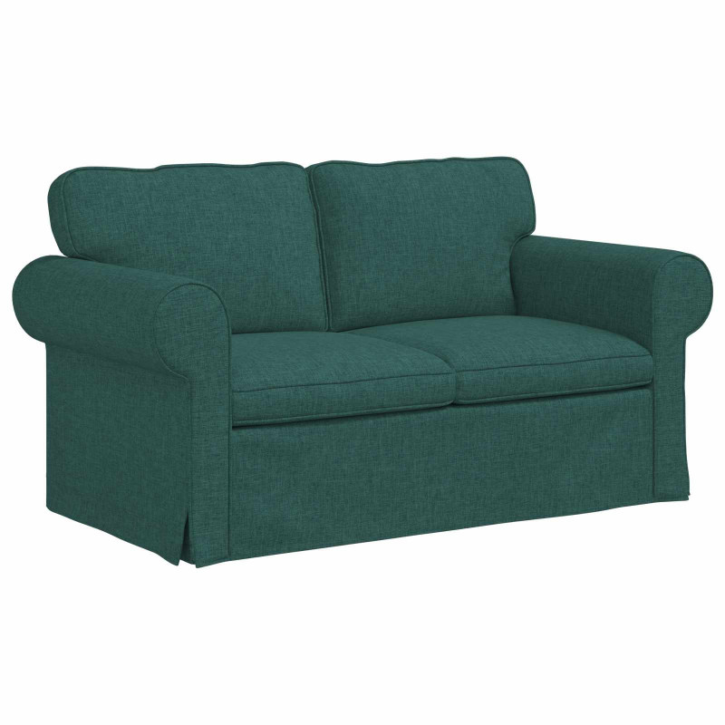 Zestaw Sof 2 pcs Ciemna zieleń 155 x 82 x 80 cm tkanina