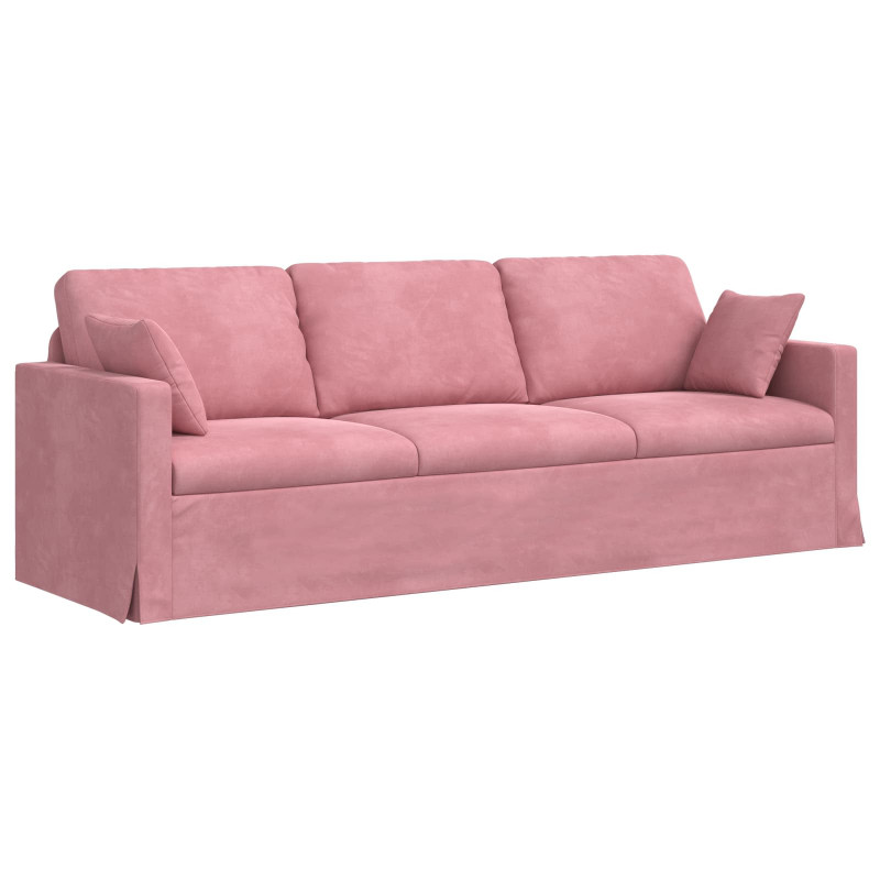 Zestaw Sof 2 pcs Różowy 228 x 78 x 80 cm Aksamit