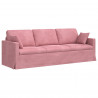 Zestaw Sof 2 pcs Różowy 228 x 78 x 80 cm Aksamit