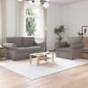Zestaw Sof 2 pcs Ciemnoszary 155 x 82 x 80 cm tkanina