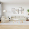 Zestaw Sof 2 pcs Kremowy 228 x 78 x 80 cm Aksamit