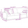 Zestaw Sof 2 pcs Kremowy 228 x 78 x 80 cm Aksamit