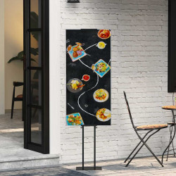Stoiska na targi 2 pcs Czarny 30 x 23,5 x 210 cm Stal
