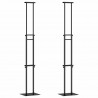 Stoiska na targi 2 pcs Czarny 30 x 23,5 x 210 cm Stal