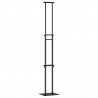 Stoiska na targi 2 pcs Czarny 30 x 23,5 x 210 cm Stal