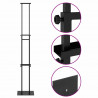 Stoiska na targi 2 pcs Czarny 30 x 23,5 x 210 cm Stal