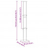 Stoiska na targi 2 pcs Czarny 30 x 23,5 x 210 cm Stal