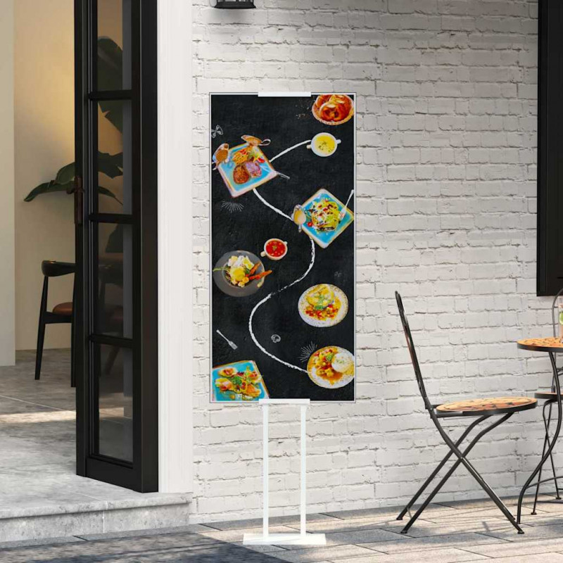 Stoiska na targi 2 pcs Biały 30 x 23,5 x 210 cm Stal