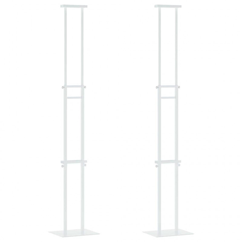 Stoiska na targi 2 pcs Biały 30 x 23,5 x 210 cm Stal
