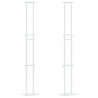 Stoiska na targi 2 pcs Biały 30 x 23,5 x 210 cm Stal