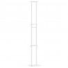 Stoiska na targi 2 pcs Biały 30 x 23,5 x 210 cm Stal