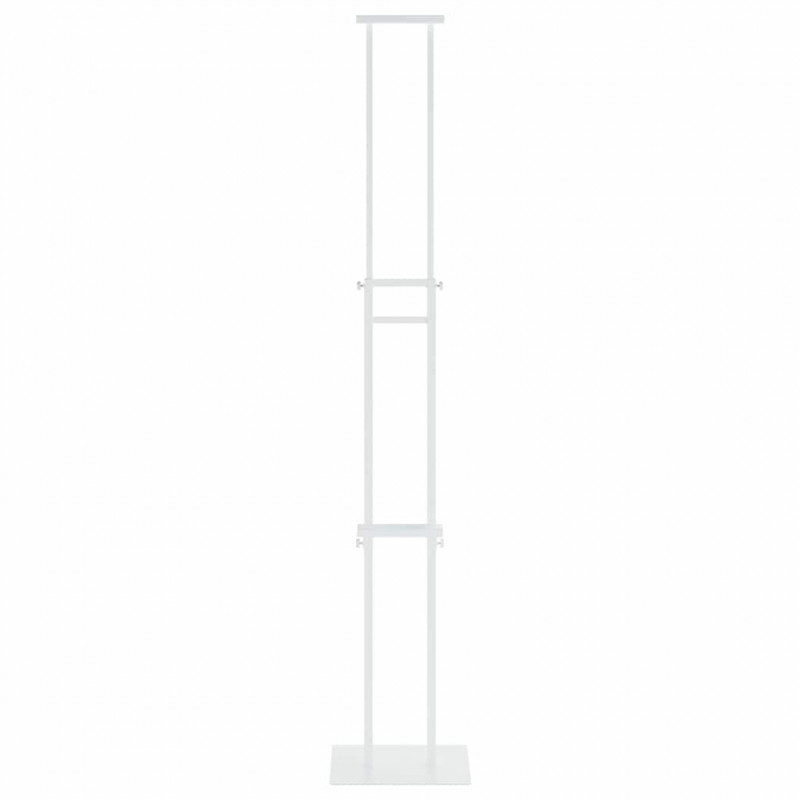 Stoiska na targi 2 pcs Biały 30 x 23,5 x 210 cm Stal