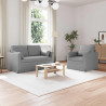 Zestaw Sof 2 pcs Jasnoszary 139 x 78 x 80 cm tkanina