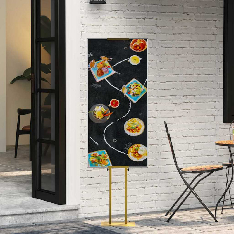 Stoiska na targi 2 pcs złoty 30 x 23,5 x 210 cm Stal