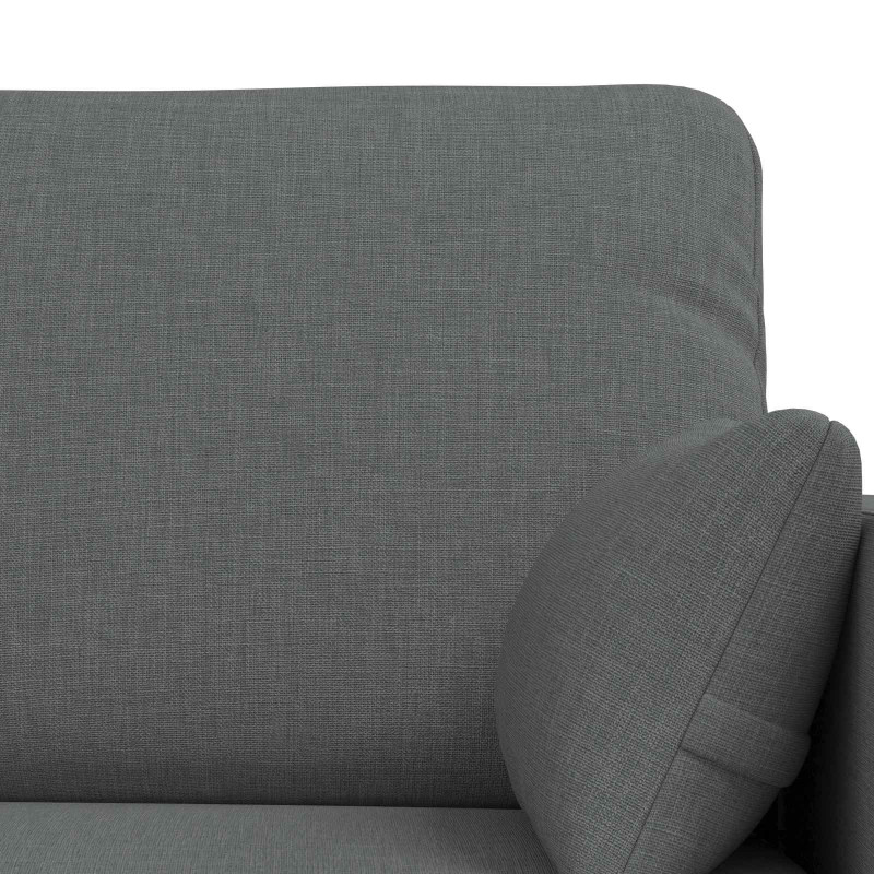Zestaw Sof 2 pcs Ciemnoszary 139 x 78 x 80 cm tkanina