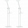Stoiska na targi 2 pcs Biały 26,5 x 26,5 x 150 cm Stal