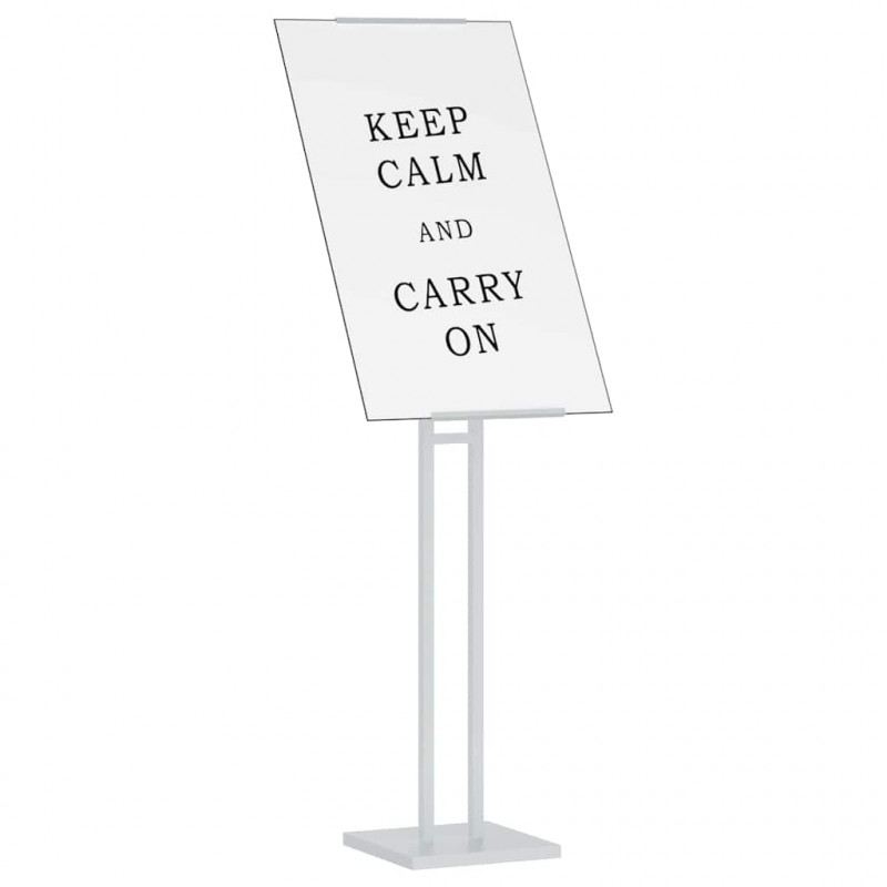 Stoiska na targi 2 pcs Biały 26,5 x 26,5 x 150 cm Stal