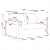 Zestaw Sof 2 pcs Ciemnoszary 139 x 78 x 80 cm tkanina