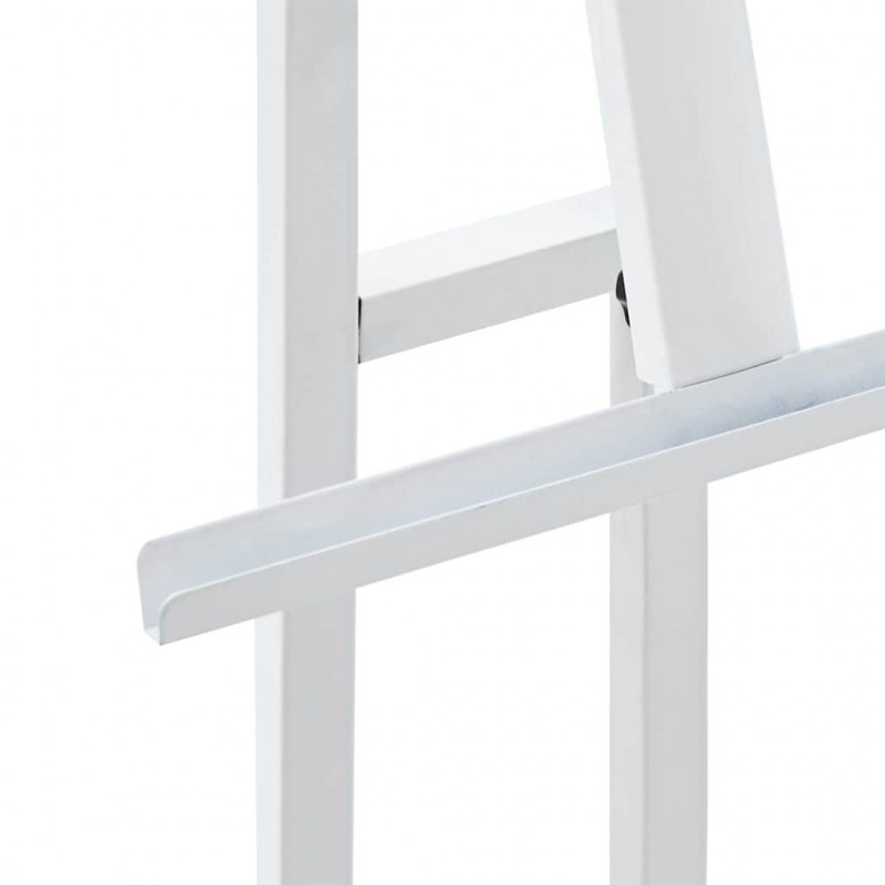 Stoiska na targi 2 pcs Biały 26,5 x 26,5 x 150 cm Stal