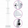 Stoiska na targi 2 pcs Biały 26,5 x 26,5 x 150 cm Stal