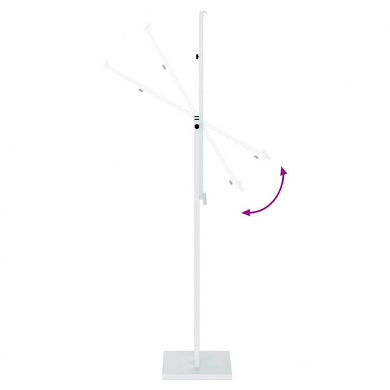 Stoiska na targi 2 pcs Biały 26,5 x 26,5 x 150 cm Stal