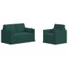 Zestaw Sof 2 pcs Ciemna zieleń 139 x 78 x 80 cm tkanina