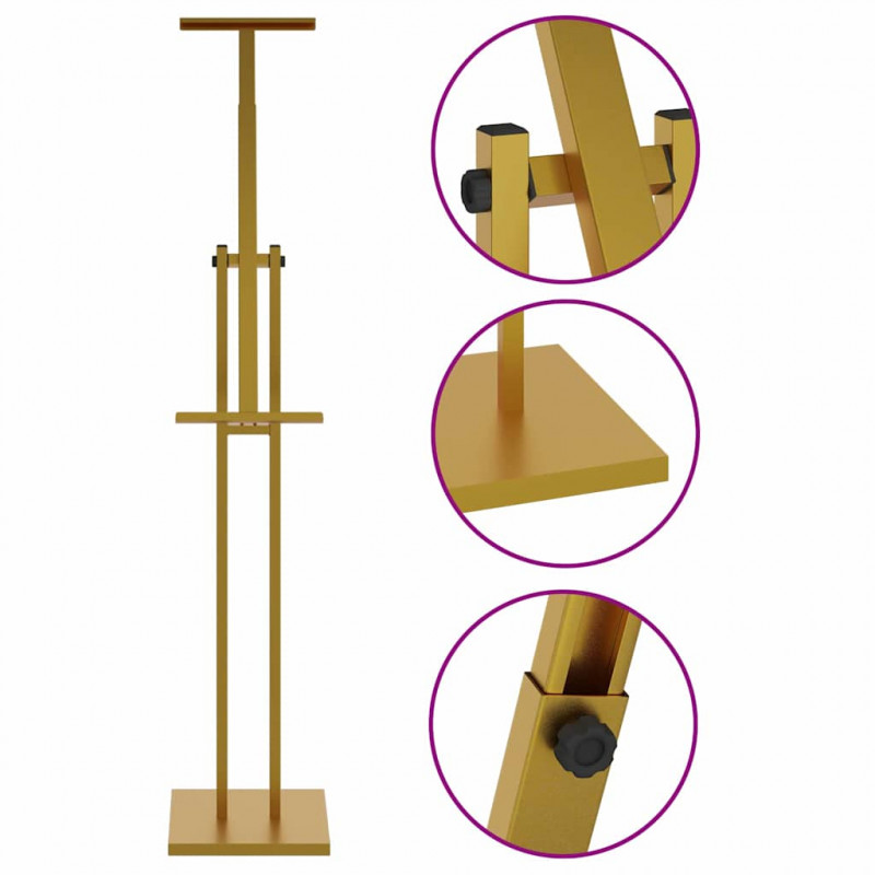 Stoiska na targi 2 pcs złoty 26,5 x 26,5 x 150 cm Stal